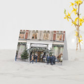 Weihnachts-Shopping Knightsbridge London UK Foto Karte (Gelbe Blume)