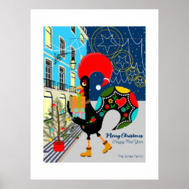 Weihnachts-Shopping mit dem portugiesischen Rooste Poster