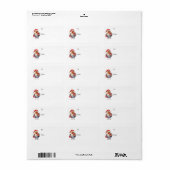 Weihnachts-Shopping von Hühnchen zu/von Etiketten Adressaufkleber (Vorne)