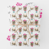 Weihnachts Siam Cat Wrapping Geschenkpapier Set (Beispiel)