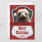 Weihnachts-Siegel Feiertagskarte (Vorne/Hinten)