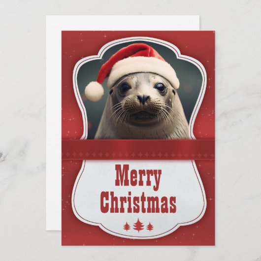 Weihnachts-Siegel Feiertagskarte (Vorne/Hinten)