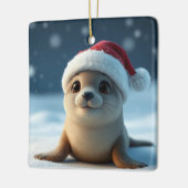 Weihnachts-Siegel Keramikornament (Links)