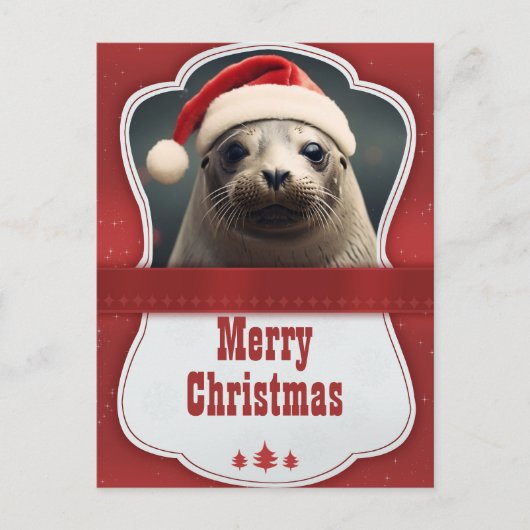 Weihnachts-Siegel Postkarte (Vorderseite)