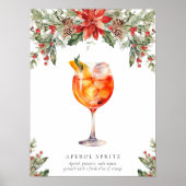 Weihnachts-Signature-Getränkeschild Poster (Vorne)