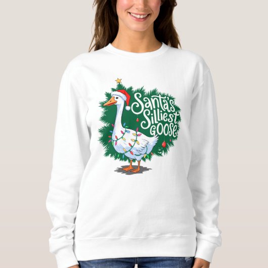 Weihnachts-Silarly Goose Funny Goose Weihnachten Sweatshirt (Vorderseite)