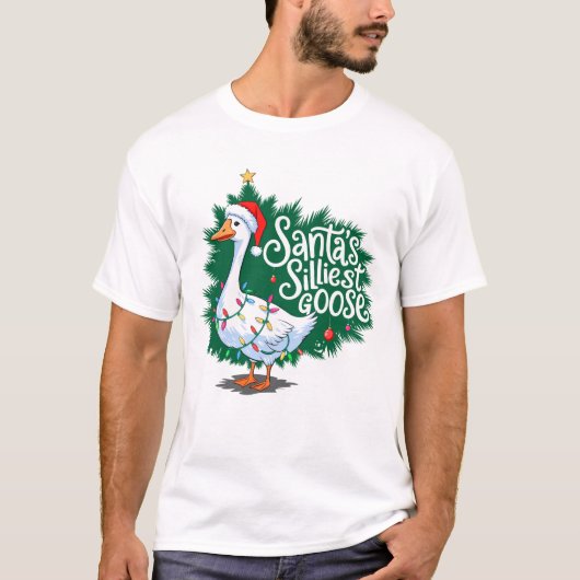 Weihnachts-Silarly Goose Funny Goose Weihnachten T-Shirt (Vorderseite)