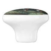 Weihnachts-Silber-Bell Vintager Stil Keramikknauf (Seitenansicht)