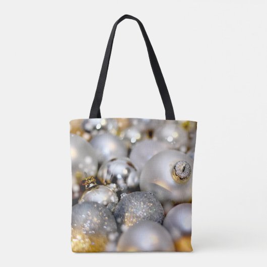 Weihnachts-Silber-Dekor Babubles Tasche (Rückseite)