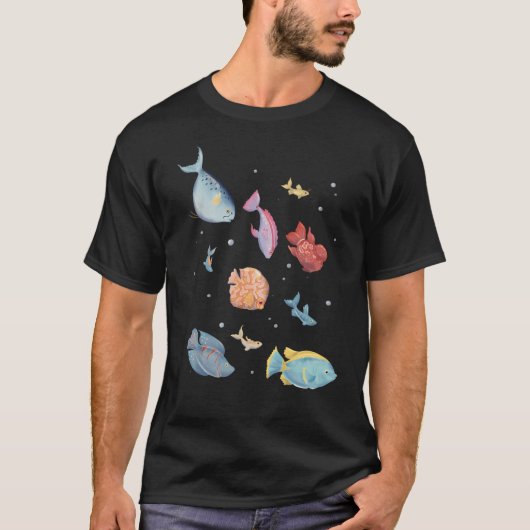Weihnachts-Silber-Dollar-Fisch T-Shirt (Vorderseite)