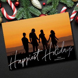 Weihnachts-Silber-Foto Folien Feiertagskarte