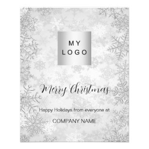 Weihnachts-Silber-Schnee-Geschäft QR Instagram Flyer
