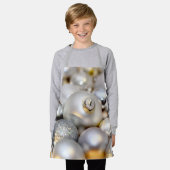 Weihnachts-Silberdekor Baubles Schürze (Getragen)
