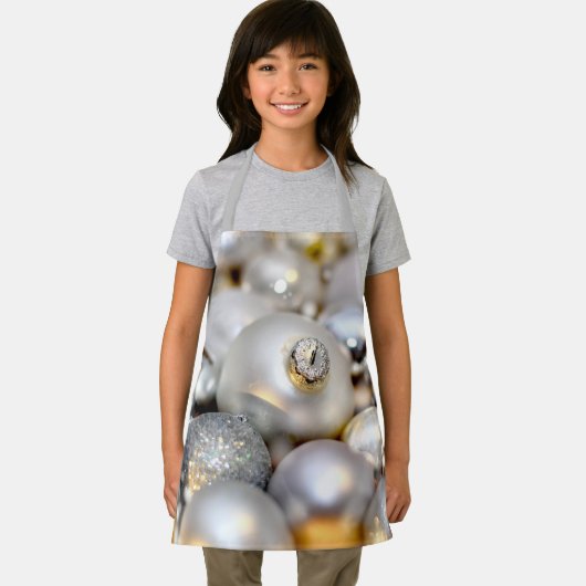 Weihnachts-Silberdekor Baubles Schürze (Insitu)