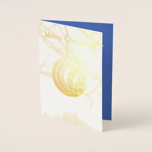Weihnachts-Silberschmuck Ball Gold Foil Card Folienkarte (Vorderseite)
