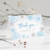 Weihnachts-Silberschneeflocken Danke Karte
