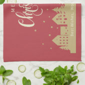 Weihnachts-Silhouette | Benutzerdefiniertes Real A Geschirrtuch (Gefaltet)