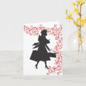 Weihnachts-Silhouette Karte (Gelbe Blume)