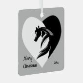 Weihnachts-Silhouette-Logo-Keramik Orna Ornament Aus Metall (Vorderseite Rechts)