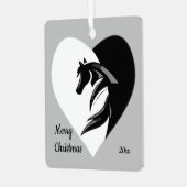 Weihnachts-Silhouette-Logo-Keramik Orna Ornament Aus Metall (Vorderseite links)