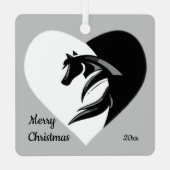 Weihnachts-Silhouette-Logo-Keramik Orna Ornament Aus Metall (Rückseite)
