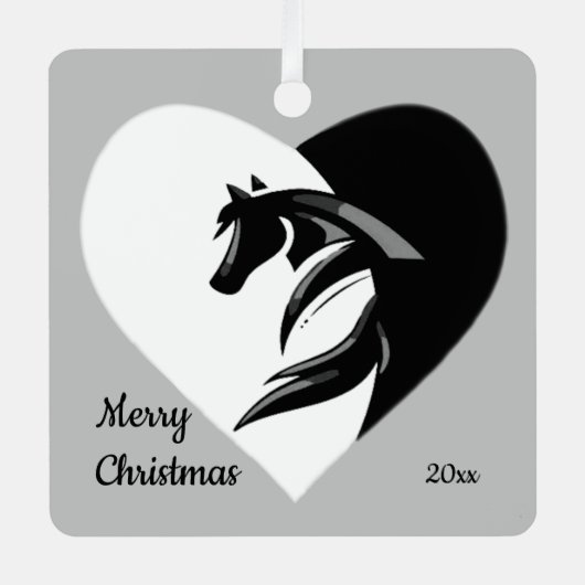 Weihnachts-Silhouette-Logo-Keramik Orna Ornament Aus Metall (Vorderseite)