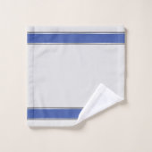 Weihnachts Silver Bling Schneeflocken mit White Bl Badhandtuch Set (Waschlappen)