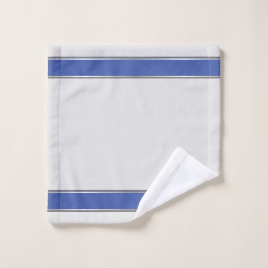 Weihnachts Silver Bling Schneeflocken mit White Bl Badhandtuch Set (Waschlappen)