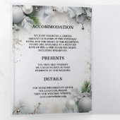 Weihnachts Silver Magic Winter Minimal Personalisi Dreifach Gefaltete Einladung (Innen Erste Seite)