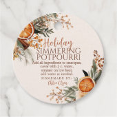 Weihnachts-Simmering-Potpourri-Geschenk Geschenkanhänger (Vorderseite)