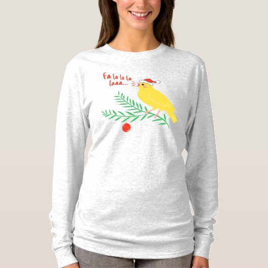 Weihnachts-Singkanarienvogel T-Shirt (Vorderseite)