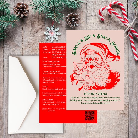 Weihnachts-Sip & Snack Soiree Weihnachts-Party Einladung