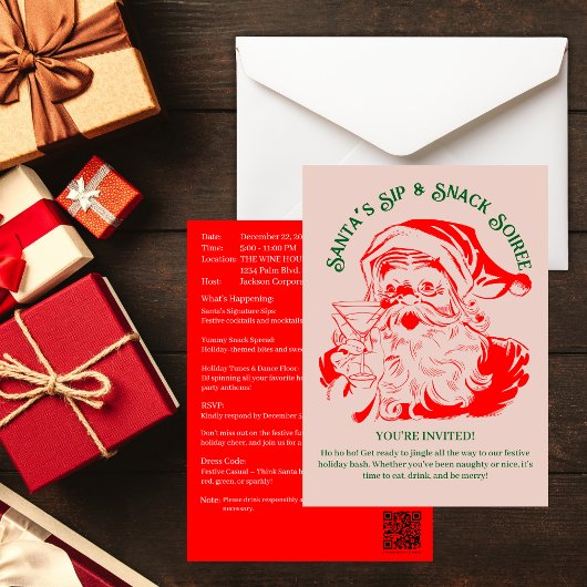 Weihnachts-Sip & Snack Soiree Weihnachts-Party Einladung