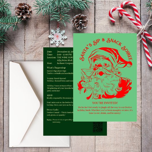 Weihnachts-Sip & Snack Soiree Weihnachts-Party Einladung