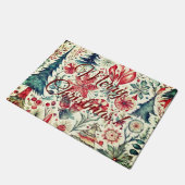 Weihnachts-Skandinavien-Design Fußmatte (Schrägansicht)