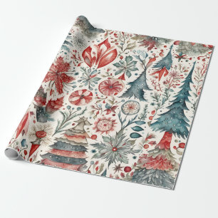 Weihnachts-Skandinavien-Design Geschenkpapier