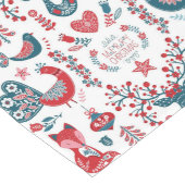 Weihnachts-Skandinavien Kunst-Wald der Roten Marin Großer Tischläufer (Ecke)