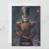 Weihnachts-Skandinavien Nutcracker Folklorekunst Feiertagskarte (Vorderseite)