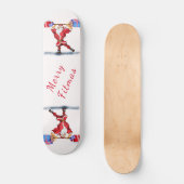 Weihnachts-Skateboard Bodybuilder Weihnachtslieder Skateboard (Vorderseite)
