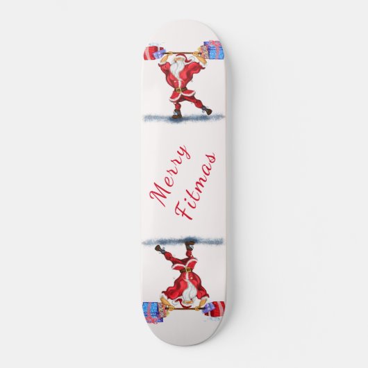 Weihnachts-Skateboard Bodybuilder Weihnachtslieder Skateboard (Vorderseite)