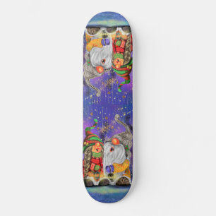 Weihnachts-Skateboard Happy Couple Gnomes Skateboard