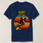 Weihnachts-Skateboard Santa Funny Weihnachtsmann G T-Shirt (Design vorne)