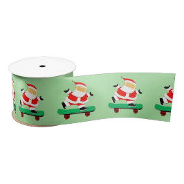 Weihnachts-Skateboard Santa Satinband