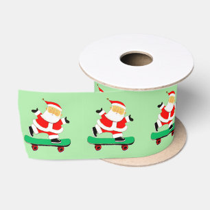 Weihnachts-Skateboard Santa Satinband