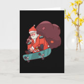 Weihnachts-Skateboard Weihnachten Karte (Gelbe Blume)