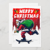 Weihnachts-Skateboard Weihnachten lustig (Vorne/Hinten)