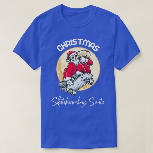 Weihnachts-Skateboard Weihnachtsgeschenk T-Shirt (Design vorne)