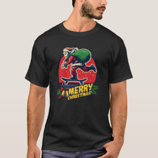 Weihnachts-Skateboarden Santa Essential T - Shirt 