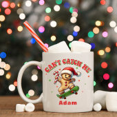 Weihnachts-Skateboarding Gingerbrot Mann Kaffeetasse