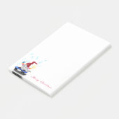 Weihnachts-Skater Gnome mit Geschenken Post-it Klebezettel (angewinkelt)